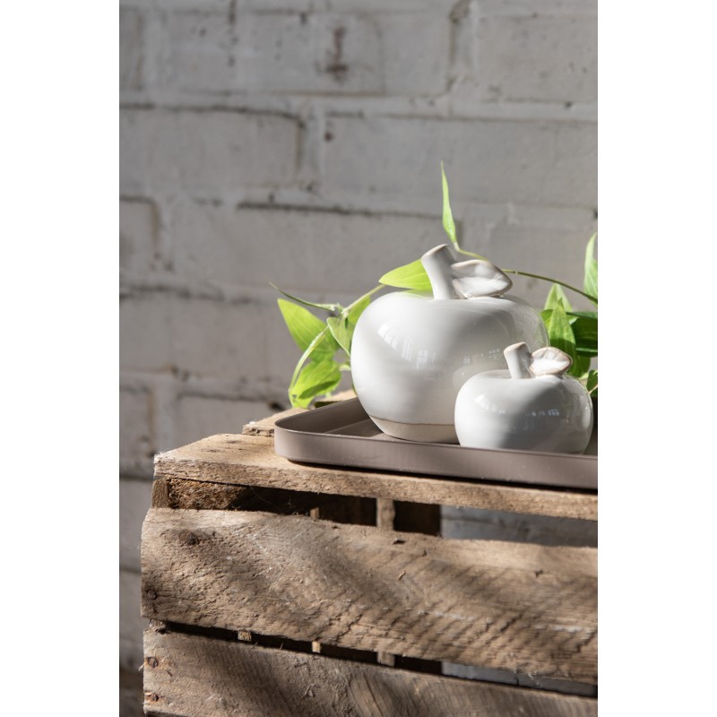 Clayre & Eef Decoration Apple 10 cm Beige Porcelain