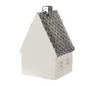 Clayre & Eef Decoratie Huis 12 cm Beige Zilverkleurig Porselein