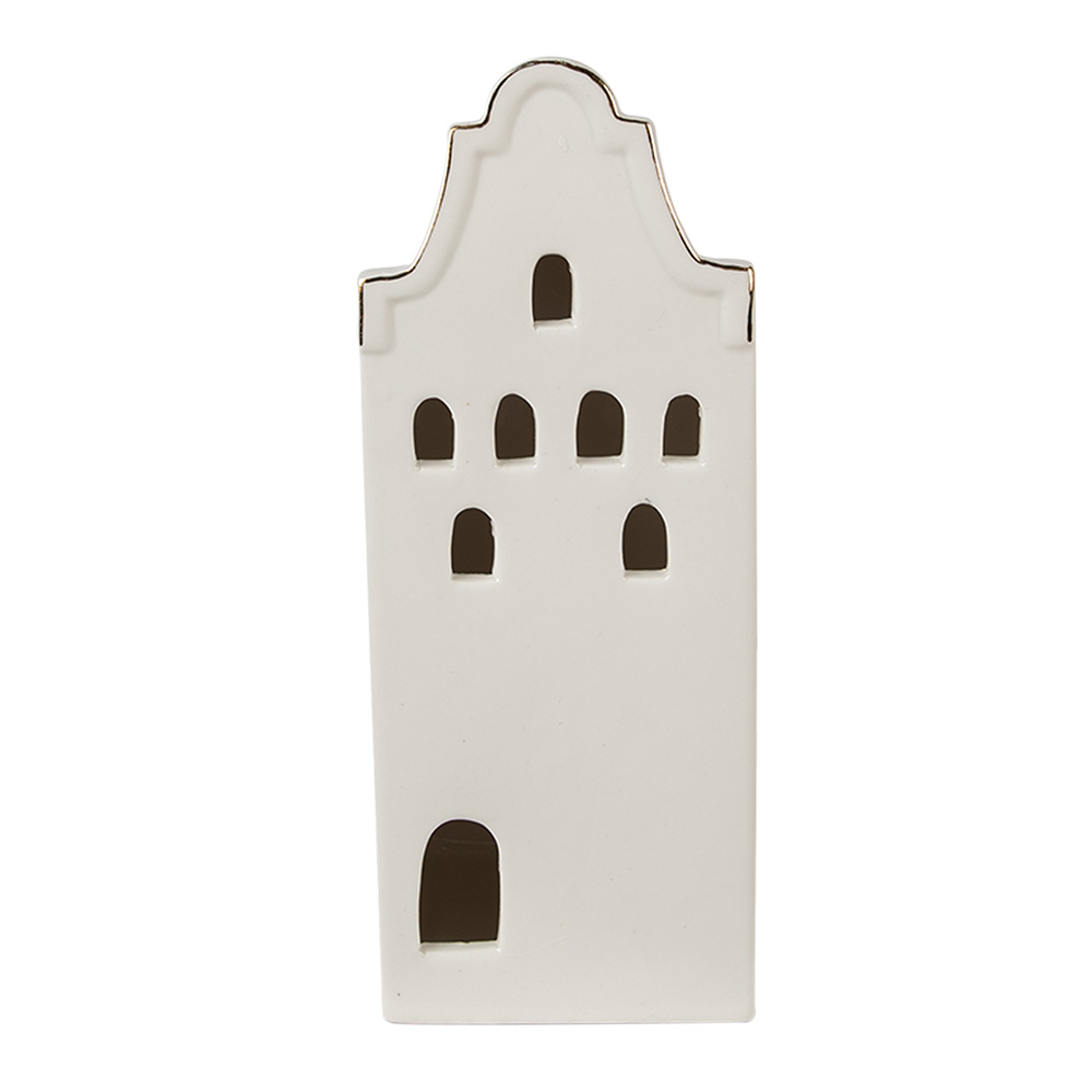 Clayre & Eef Decoratie Huis 20 cm Beige Porselein afbeelding 1