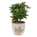 Clayre & Eef Bloempot  Ø 16x14 cm Beige Geel Keramiek Bloemen
