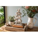 Clayre & Eef Bloempot  Ø 16x14 cm Beige Geel Keramiek Bloemen