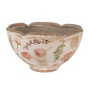 Clayre & Eef Fioriera Ø 21x12 cm Beige Rosa  Ceramica Fiori