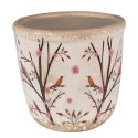 Clayre & Eef Blumentopf Ø 11x10 cm Beige Braun Keramik Zweigen