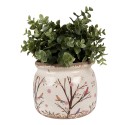 Clayre & Eef Fioriera Ø 16x13 cm Beige Marrone  Ceramica Rami
