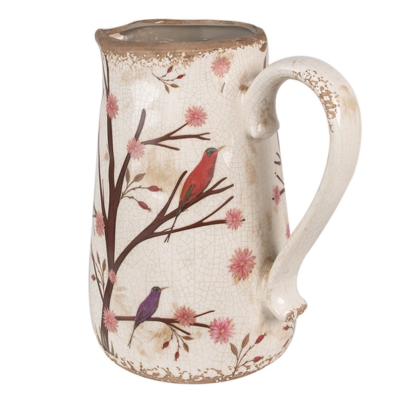 Clayre & Eef Decoration can 21x15x23 cm Beige Brown Ceramic Branches