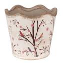Clayre & Eef Blumentopf Ø 16x15 cm Beige Braun Keramik Zweigen