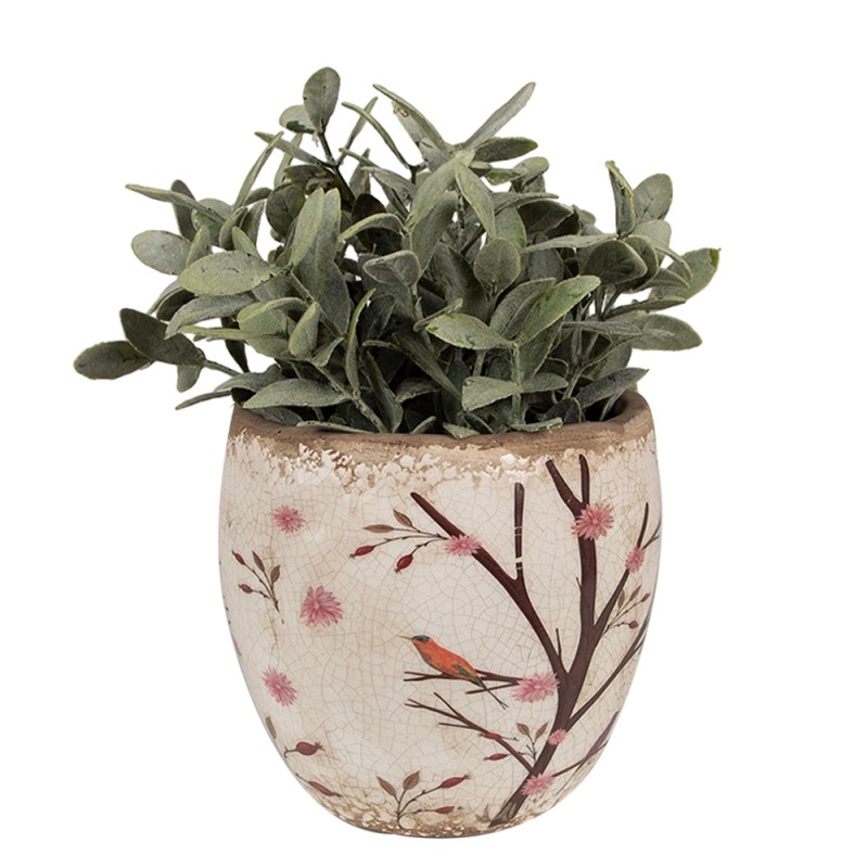 Clayre & Eef Planter Ø 14x14 cm Beige Brown Ceramic Branches