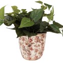 Clayre & Eef Pot de fleurs Ø 16x16 cm Beige Rose Céramique Fleurs