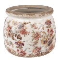 Clayre & Eef Fioriera Ø 16x13 cm Beige Rosa  Ceramica Fiori