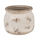 Clayre & Eef Pot de fleurs Ø 16x13 cm Beige Bleu Céramique Olives