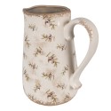 Clayre & Eef Decoratie Kan  21x15x23 cm Beige Blauw Keramiek Olijven