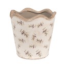Clayre & Eef Indoor Planter Ø 19x18 cm Beige Blue Ceramic Olives