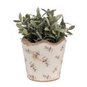 Clayre & Eef Fioriera per interni Ø 16x15 cm Beige Blu  Ceramica Olive