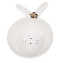 Clayre & Eef Bowl 200 ml White Porcelain Rabbit