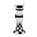 Clayre & Eef Candelabro Coniglio 17 cm Bianco Color argento Ceramica