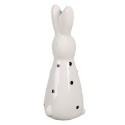 Clayre & Eef Figurine Lapin 13 cm Blanc Noir Céramique