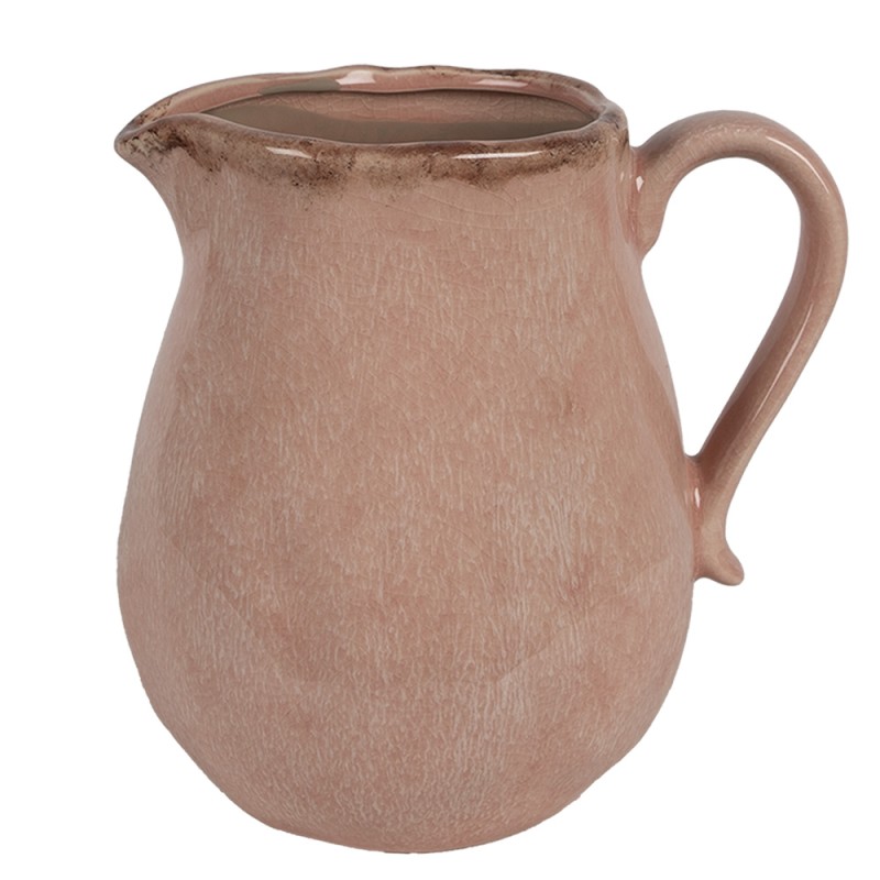 Clayre & Eef Decoration can 21x16x20 cm Pink Ceramic
