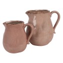 Clayre & Eef Decoration can 21x16x20 cm Pink Ceramic
