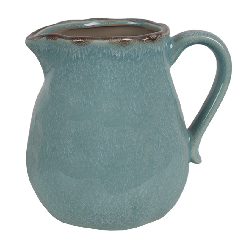 Clayre & Eef Decoratie Kan  17x13x15 cm Blauw Keramiek