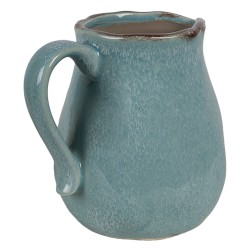 Clayre & Eef Decoration can 17x13x15 cm Blue Ceramic