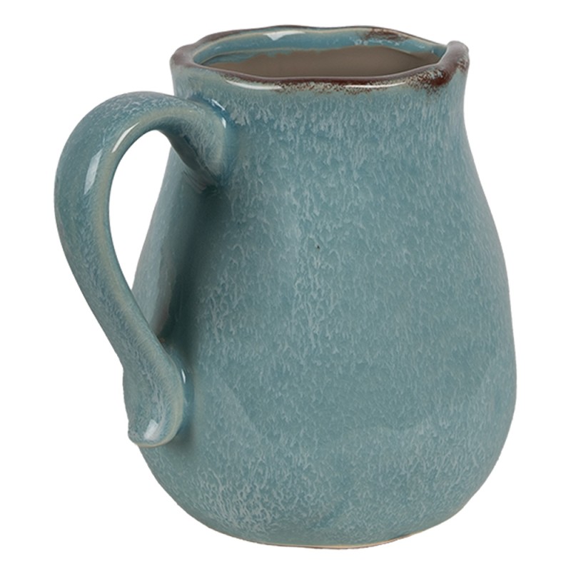 Clayre & Eef Decoratie Kan  17x13x15 cm Blauw Keramiek