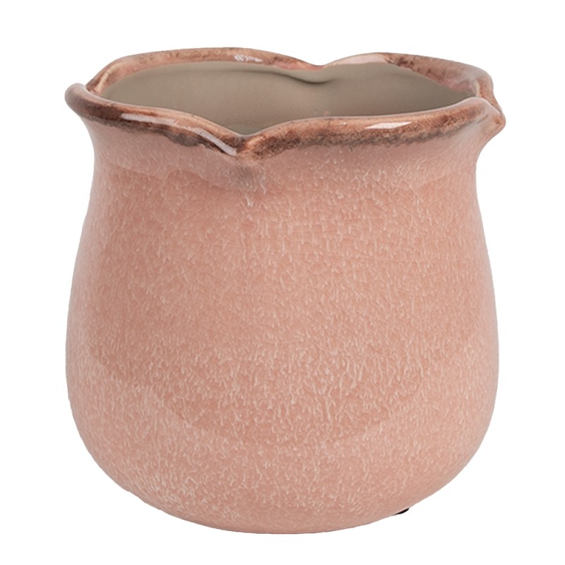 Clayre & Eef Fioriera per interni Ø 16x15 cm Rosa Ceramica