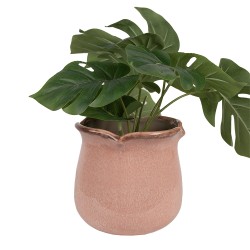 Clayre & Eef Bloempot Binnen  Ø 16x15 cm Roze Keramiek