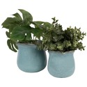 Clayre & Eef Fioriera per interni Ø 12x12 cm Blu Ceramica