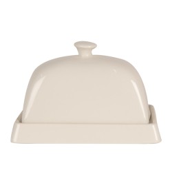 Clayre & Eef Portaburro 16x10x9 cm Bianco Ceramica