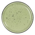 Clayre & Eef Piatto per la colazione Ø 22 cm Verde Ceramica Rotondo