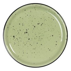 Clayre & Eef Piatto per la colazione Ø 22 cm Verde Ceramica Rotondo