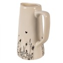 Clayre & Eef Decoratie Kan  16x11x20 cm Beige Zwart Keramiek
