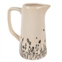 Clayre & Eef Decoratie Kan  16x11x20 cm Beige Zwart Keramiek