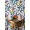 Clayre & Eef Tasse mit Untertasse 250 ml Weiß Grün Porzellan Blumen