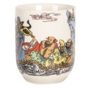 Clayre & Eef Tazza 100 ml Beige Blu  Porcellana Rotondo
