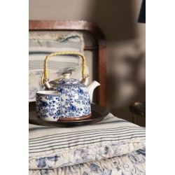 Clayre & Eef Mug 100 ml Beige Blue Porcelain