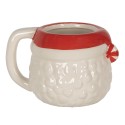 Clayre & Eef Tasse Weihnachtsmann 450 ml Weiß Rot Keramik