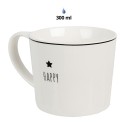 Clayre & Eef Tazza 275 ml Bianco Ceramica Stella Happy