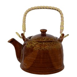 Clayre & Eef Théière avec filtre 750 ml Marron Jaune Céramique