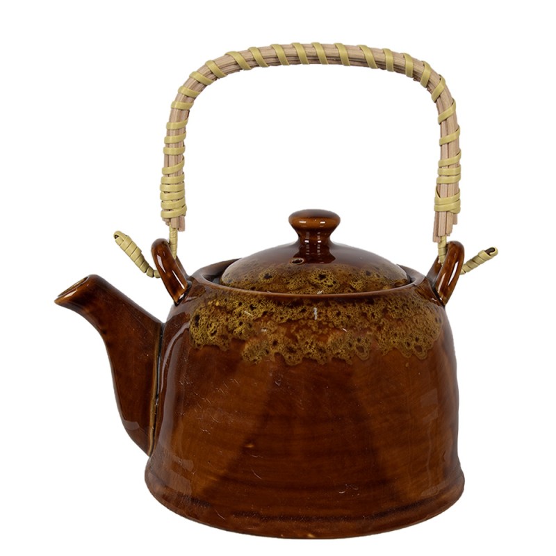 Clayre & Eef Théière avec filtre 750 ml Marron Jaune Céramique