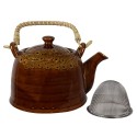 Clayre & Eef Théière avec filtre 750 ml Marron Jaune Céramique