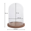 Clayre & Eef Campana Ø 23x29 cm Vetro Legno Rotondo