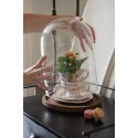 Clayre & Eef Campana Ø 23x29 cm Vetro Legno Rotondo