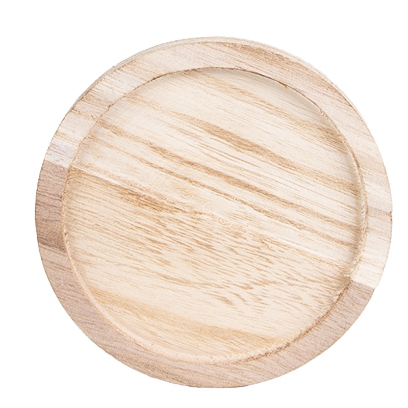 Clayre & Eef Campana Ø 12x17 cm Vetro Legno Rotondo