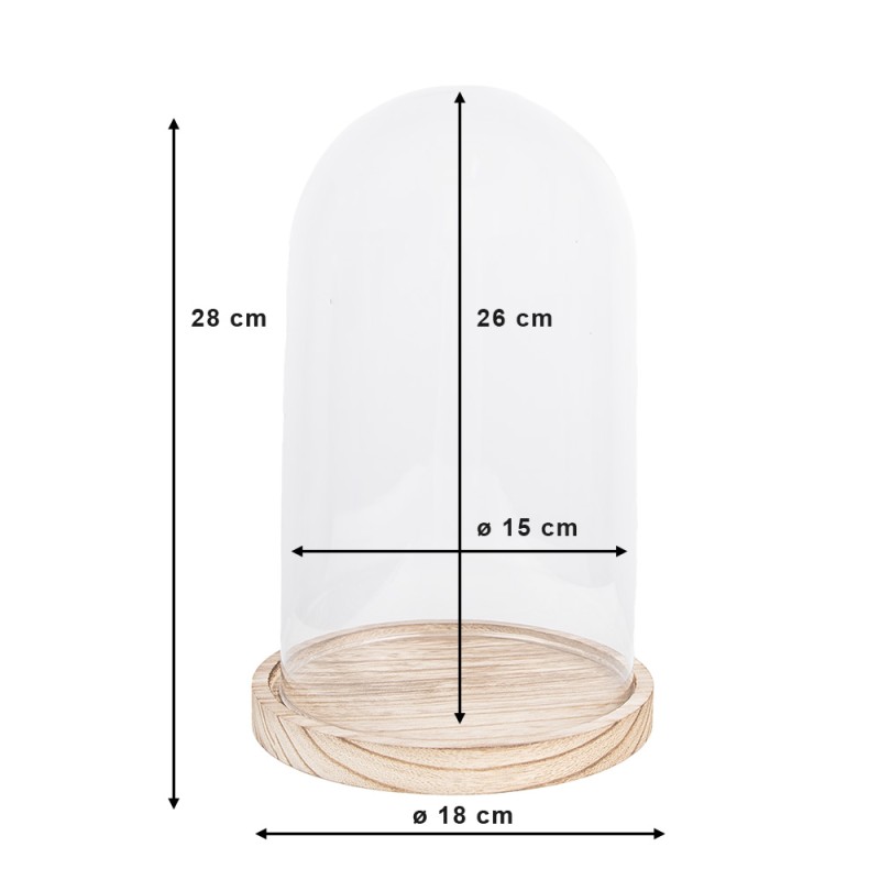 Clayre & Eef Stolp  Ø 18x28 cm Glas Rond