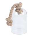 Clayre & Eef Cloche Ø 12x19 cm Transparent Glass Wood