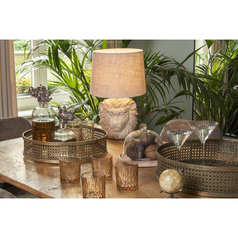 Clayre & Eef Campana Ø 23x17 cm Trasparente Vetro Legno