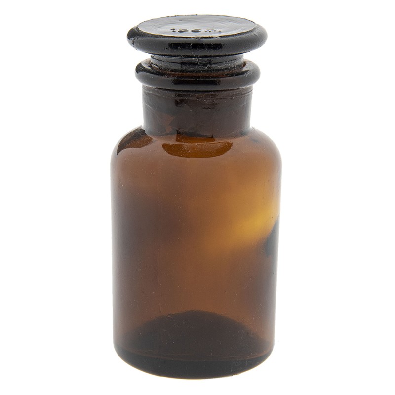 Clayre & Eef Bouteille décorative Ø 6x11 cm Marron Verre