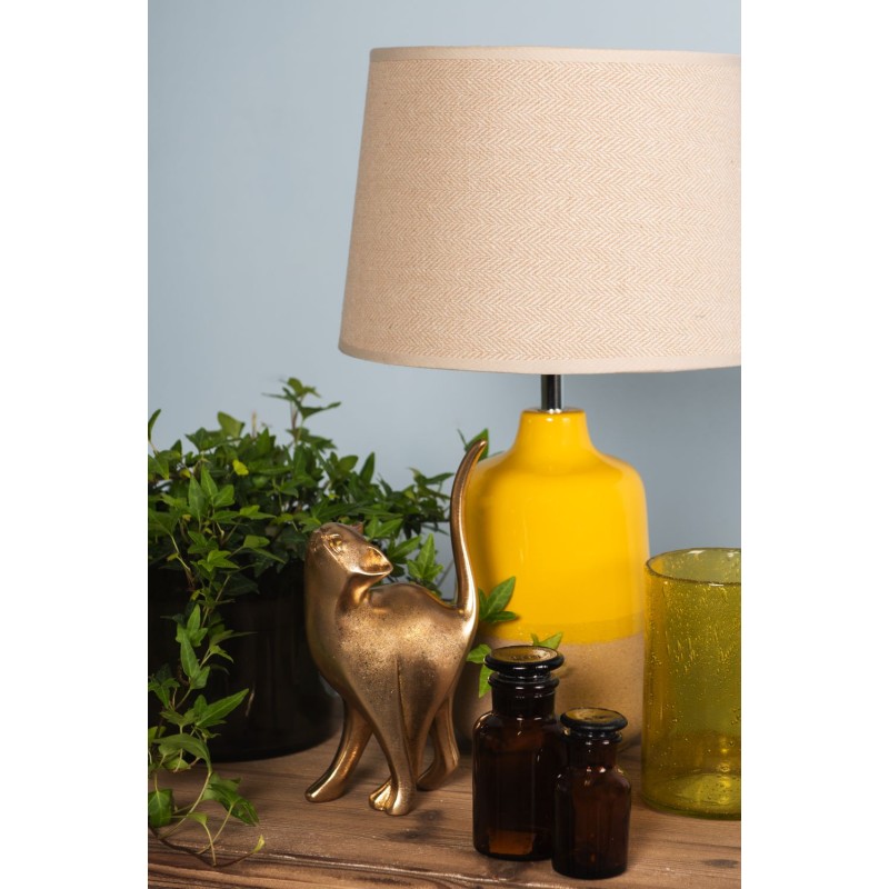 Clayre & Eef Decoratie Fles  Ø 6x11 cm Bruin Glas
