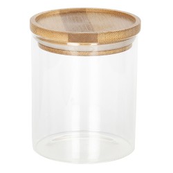 Clayre & Eef Voorraadpot  Ø 8x10 cm Glas Rond